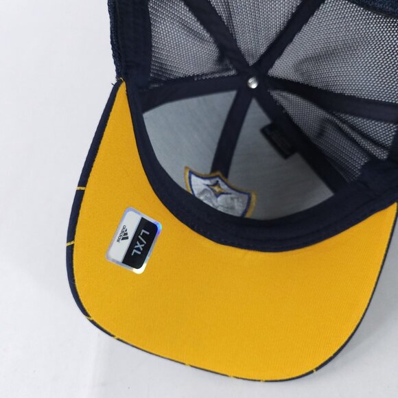 LA Galaxy Hat Cap Fitted Mens Large XL MLS Soccer Trucker Mesh Adidas - Picture 4 of 6